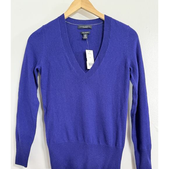 Banana Republic Sweaters - NEW Banana Republlic Size XSmall XS Purple Blue 100% Cashmere Wool Sweater
